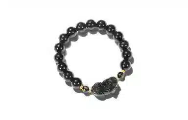 百利金 吞金兽貔貅 招财转运国潮复古新中式简约精致创意设计六字真言转运珠 琉璃 玉石手串 男女同款情侣款