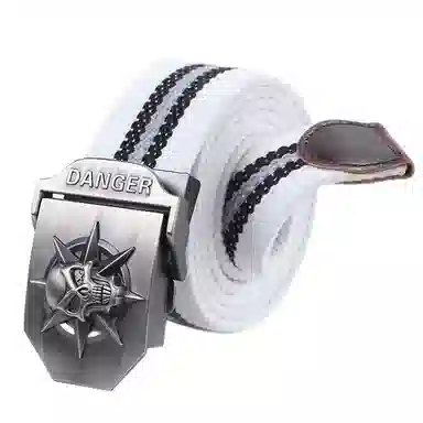 JW Punk Skull Canvas Belt