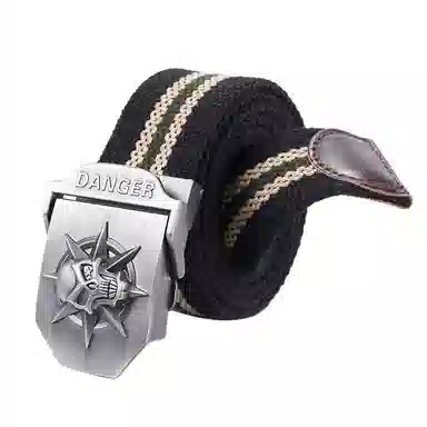 JW Punk Skull Canvas Belt