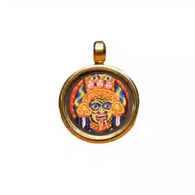 玉临门 国风复古吉祥平安扎基拉姆唐卡 民族风小众编绳配饰 合金 吊坠 男女同款情侣款