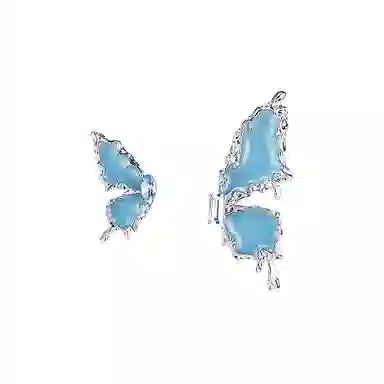 彤彤兔        不对称蝴蝶轻奢高级感小众夸张耳环时尚气质独特耳饰