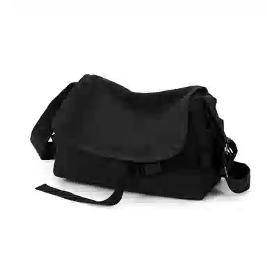 TAKITAKI Canvas Messenger Bag Black/Grey