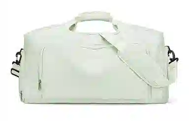 轻骑者 潮流大容量运动健身游泳便携旅游外出露营内置干湿分离独立鞋仓 织物 旅行包斜挎包健身包 大号 男女同款情侣款 米白