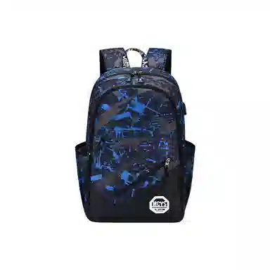 木村耀司 休闲百搭大容量通勤潮流多功能旅游 牛津纺 双肩包书包旅行包电脑包背包 常规 男女同款情侣款 涂鸦/机器人