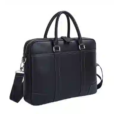 NOMK Business Leather Briefcase Large Black
