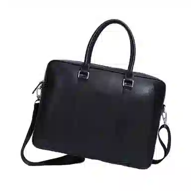 NOMK Business Leather Briefcase Large Black