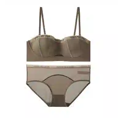 内在密码 薄款小胸兔耳朵舒适聚拢文胸抑菌透气内裤内衣裤套装 女款