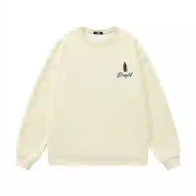 三体 美式复古基础款圆领套头宽松时尚百搭潮牌纯色简约个性重磅休闲长袖卫衣 男女同款