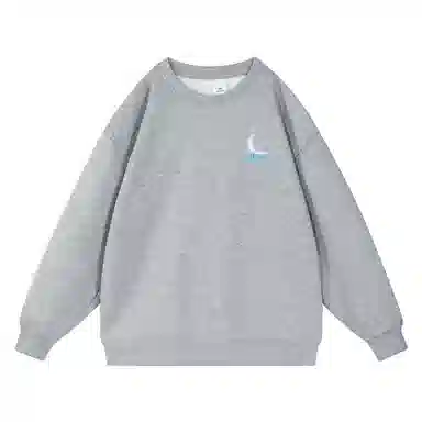 绘承 无性别主义简约纯色基础款宽松圆领落肩款套头休闲卫衣 男女同款