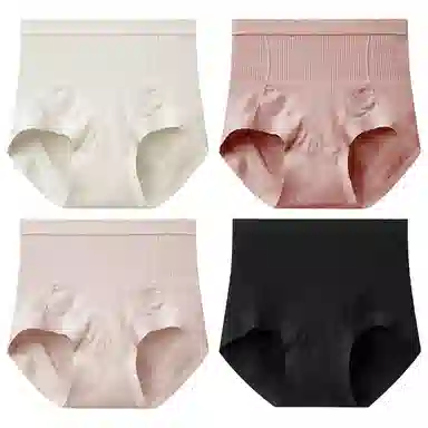 二三二三 高腰抗菌裆无痕收腹美臀三角内裤 女款 组合装