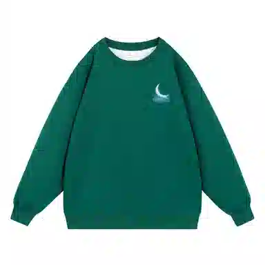 绘承 无性别主义简约纯色基础款宽松圆领落肩款套头休闲卫衣 男女同款