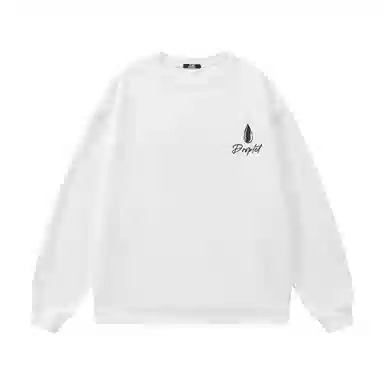 三体 美式复古基础款圆领套头宽松时尚百搭潮牌纯色简约个性重磅休闲长袖卫衣 男女同款