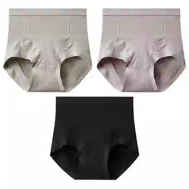 二三二三 高腰抗菌裆无痕收腹美臀三角内裤 女款 组合装