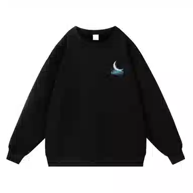 绘承 无性别主义简约纯色基础款宽松圆领落肩款套头休闲卫衣 男女同款