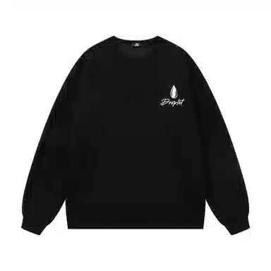 三体 美式复古基础款圆领套头宽松时尚百搭潮牌纯色简约个性重磅休闲长袖卫衣 男女同款