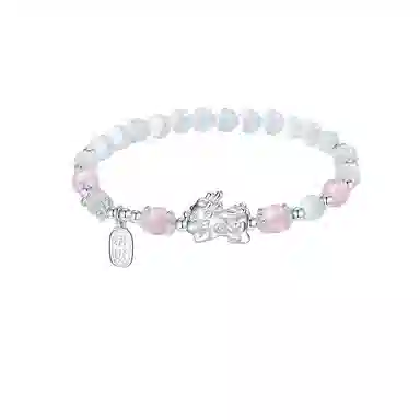 金杰福 貔貅 招财 吞金兽 国潮 新中式 福牌 转运珠 猫眼石 手链 男女同款情侣款