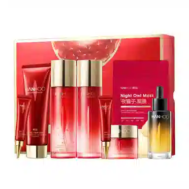 韩后 红石榴红茶酵素精粹套装护肤套装 保湿抗氧化淡纹紧致 洁面爽肤水乳液面霜精华