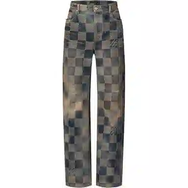 Louis Vuitton FW24 Logo Jacquard Straight Jeans