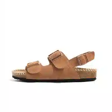 老喵 复古舒适百搭 沙滩凉鞋 女款 驼色