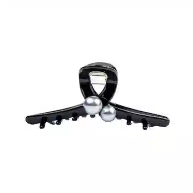 卡铂雅 黑色珍珠休闲时尚潮流设计港风气质复古极简高级感发夹 发饰 女款