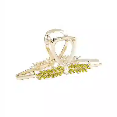 卡铂雅 金色休闲时尚潮流设计港风气质复古镶钻极简高级感 发夹 女款