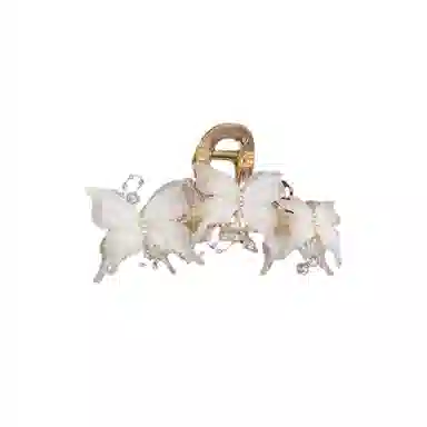 水中玉 蝴蝶抓夹大号高级感甜美夹子后脑勺盘发发卡头饰鲨鱼夹 发夹 女款