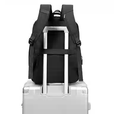 纳兰杜 商务通勤百搭休闲出差轻简约 织物 双肩包 男款 子夜黑