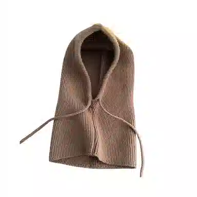 撞青春 巴拉克拉法帽秋冬款大头围防寒保暖毛线帽子护耳包头帽 聚酯纤维 针织帽 女款