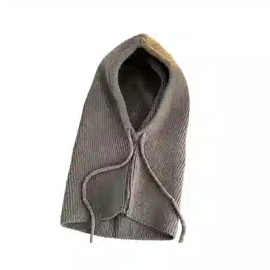 撞青春 巴拉克拉法帽秋冬款大头围防寒保暖毛线帽子护耳包头帽 聚酯纤维 针织帽 女款