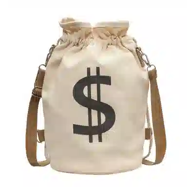 多用帆布包潮牌个性束口水桶包男女单肩斜挎包日系百搭学生双肩包