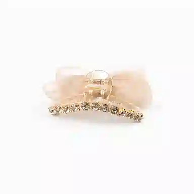 贯古今 高级感双面蝴蝶结小号抓夹刘海前额 头顶夹子头饰夏发卡发饰 发夹 女款