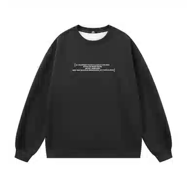 三体 宇宙将为你闪烁系列 美式复古简约字母印花宽松休闲百搭圆领套头长袖卫衣 男女同款