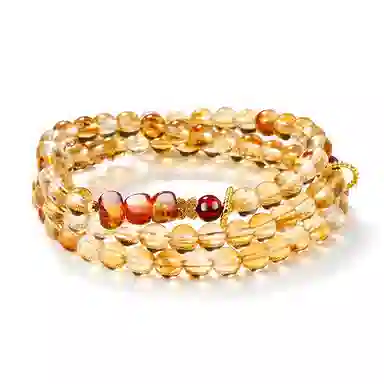 凤凰涅磐 新中式招财 花珀小方糖 平安转运招米纳福 血珀琥珀 水晶 手串 女款