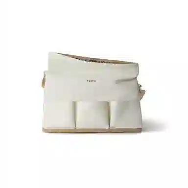 玲吾玖二 干湿分离 牛津布 手提单肩健身包 小号 男女同款情侣款 白色/卡其色