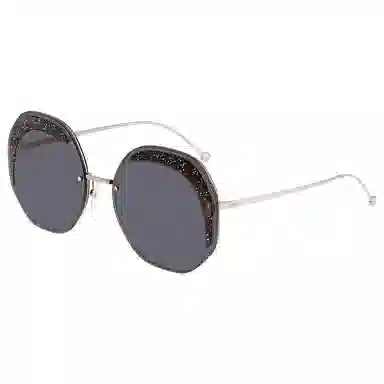 Fendi Round Metal Sunglasses Silver