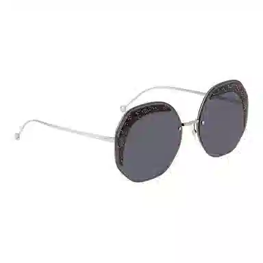 Fendi Round Metal Sunglasses Silver