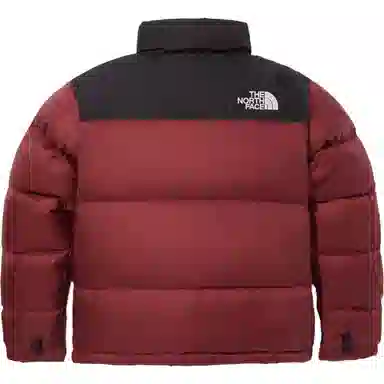 The North Face Logo Print Zip Hoodie Jacket Red