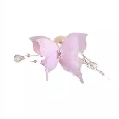 水中玉 超仙蝴蝶泡泡小号抓夹女后脑勺半扎发发卡氛围感夹子头饰 发夹 女款