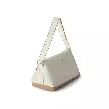 玲吾玖二 干湿分离 牛津布 手提单肩健身包 小号 男女同款情侣款 白色/卡其色