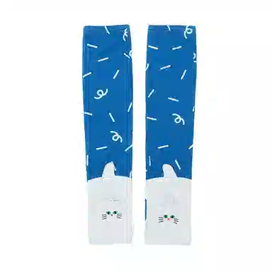 云朵工厂 抱抱猫头造型翻盖 锦纶 防晒袖套 女款