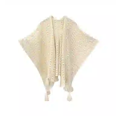 北极绒 纯色波西米亚风披风拍照外搭斗篷 披肩 女款