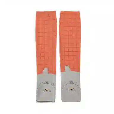 云朵工厂 抱抱猫头造型翻盖 锦纶 防晒袖套 女款