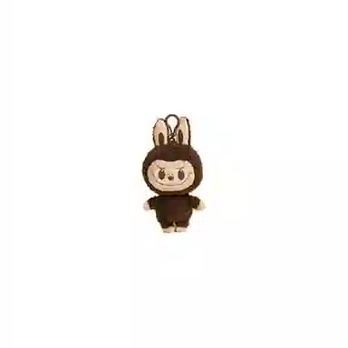 POP MART Labubu Plush Keychain Brown