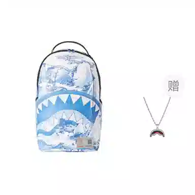 SPRAYGROUND x MET Museum Shark Logo Blue White Backpack