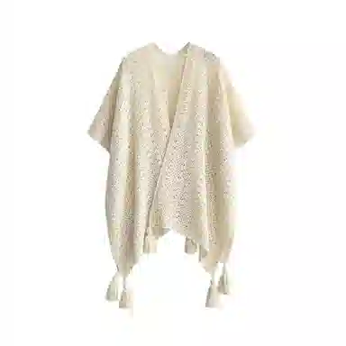 北极绒 纯色波西米亚风披风拍照外搭斗篷 披肩 女款