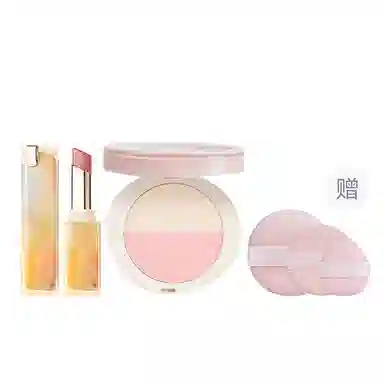 酵色 晶冻口红补光灯粉饼彩妆套装 持久清透不卡粉镜面