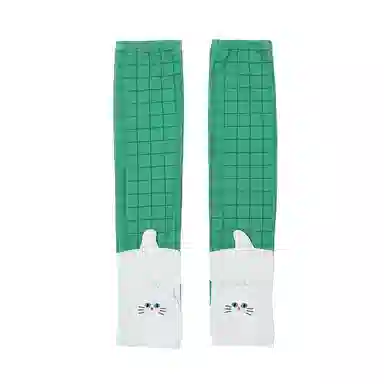 云朵工厂 抱抱猫头造型翻盖 锦纶 防晒袖套 女款