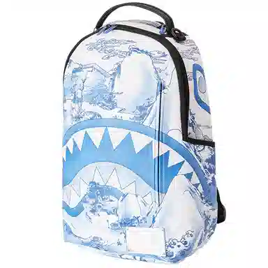 SPRAYGROUND x MET Museum Shark Logo Blue White Backpack