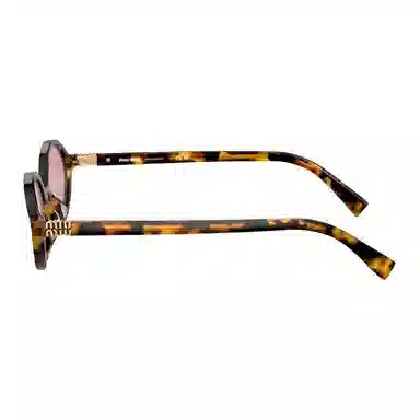 Miu Miu Tortoiseshell Oval Sunglasses