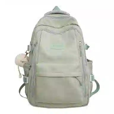 卡卡树 简约时尚印花 尼龙 双肩包 男女同款情侣款 米白色/黑色/绿色